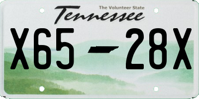 TN license plate X6528X