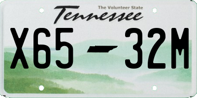 TN license plate X6532M