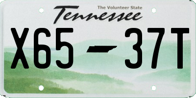 TN license plate X6537T