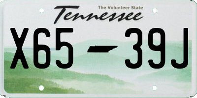 TN license plate X6539J