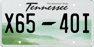 TN license plate X6540I