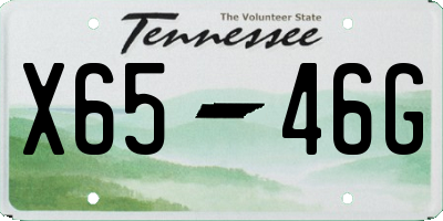 TN license plate X6546G