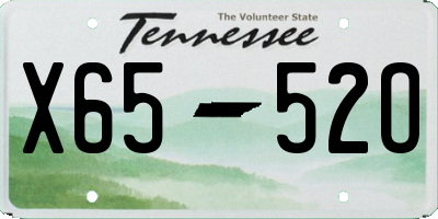 TN license plate X6552O