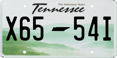 TN license plate X6554I