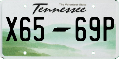 TN license plate X6569P