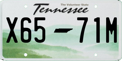 TN license plate X6571M