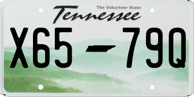 TN license plate X6579Q