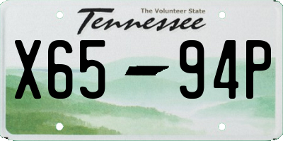 TN license plate X6594P
