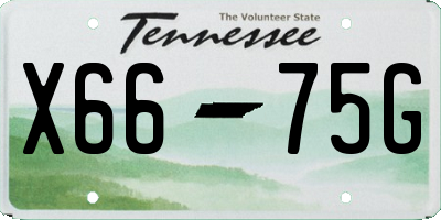 TN license plate X6675G