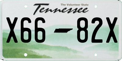 TN license plate X6682X