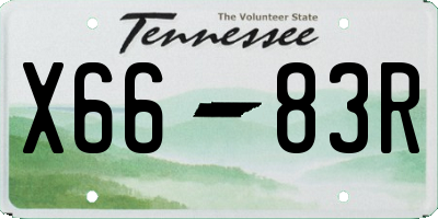 TN license plate X6683R