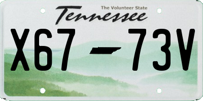 TN license plate X6773V