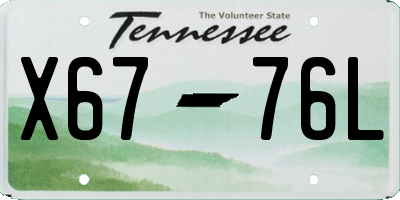 TN license plate X6776L