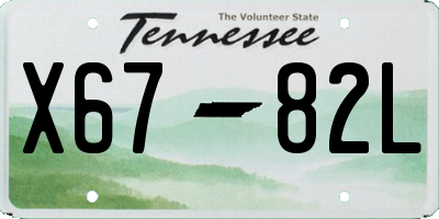 TN license plate X6782L