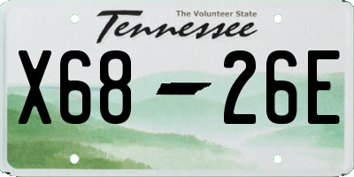 TN license plate X6826E