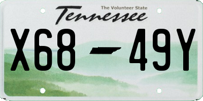 TN license plate X6849Y