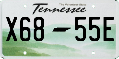 TN license plate X6855E