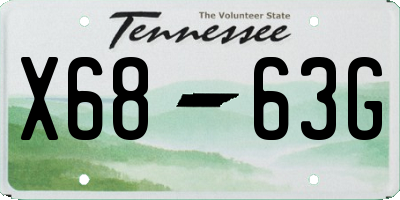 TN license plate X6863G