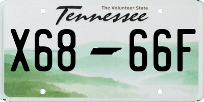 TN license plate X6866F