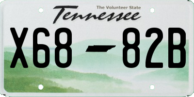 TN license plate X6882B