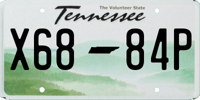 TN license plate X6884P