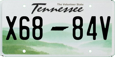 TN license plate X6884V