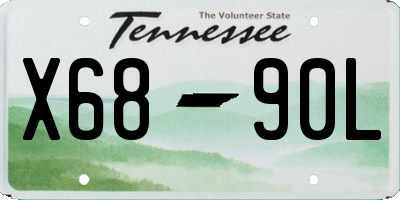 TN license plate X6890L