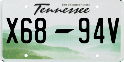 TN license plate X6894V