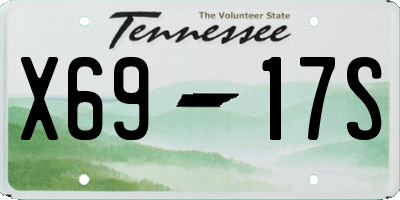 TN license plate X6917S