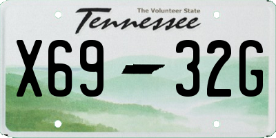 TN license plate X6932G