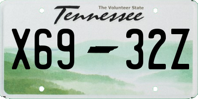 TN license plate X6932Z