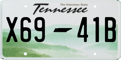 TN license plate X6941B