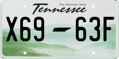 TN license plate X6963F