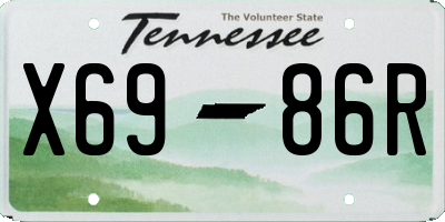 TN license plate X6986R