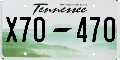 TN license plate X7047O