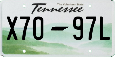 TN license plate X7097L