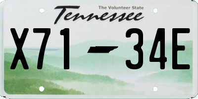 TN license plate X7134E
