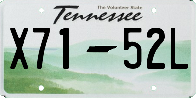 TN license plate X7152L