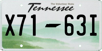 TN license plate X7163I