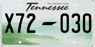 TN license plate X7203O