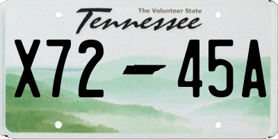 TN license plate X7245A