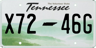 TN license plate X7246G