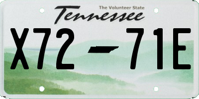 TN license plate X7271E