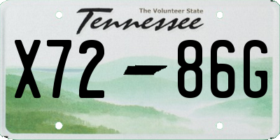 TN license plate X7286G