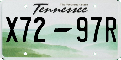 TN license plate X7297R