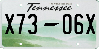 TN license plate X7306X