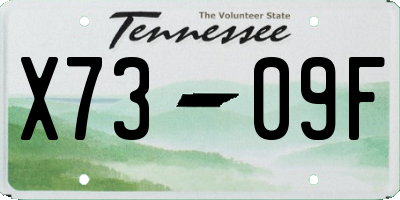 TN license plate X7309F