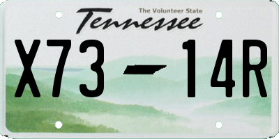 TN license plate X7314R