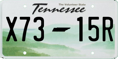TN license plate X7315R