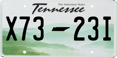 TN license plate X7323I